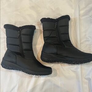 totes Women's Black Insulated Winter Zip Boots